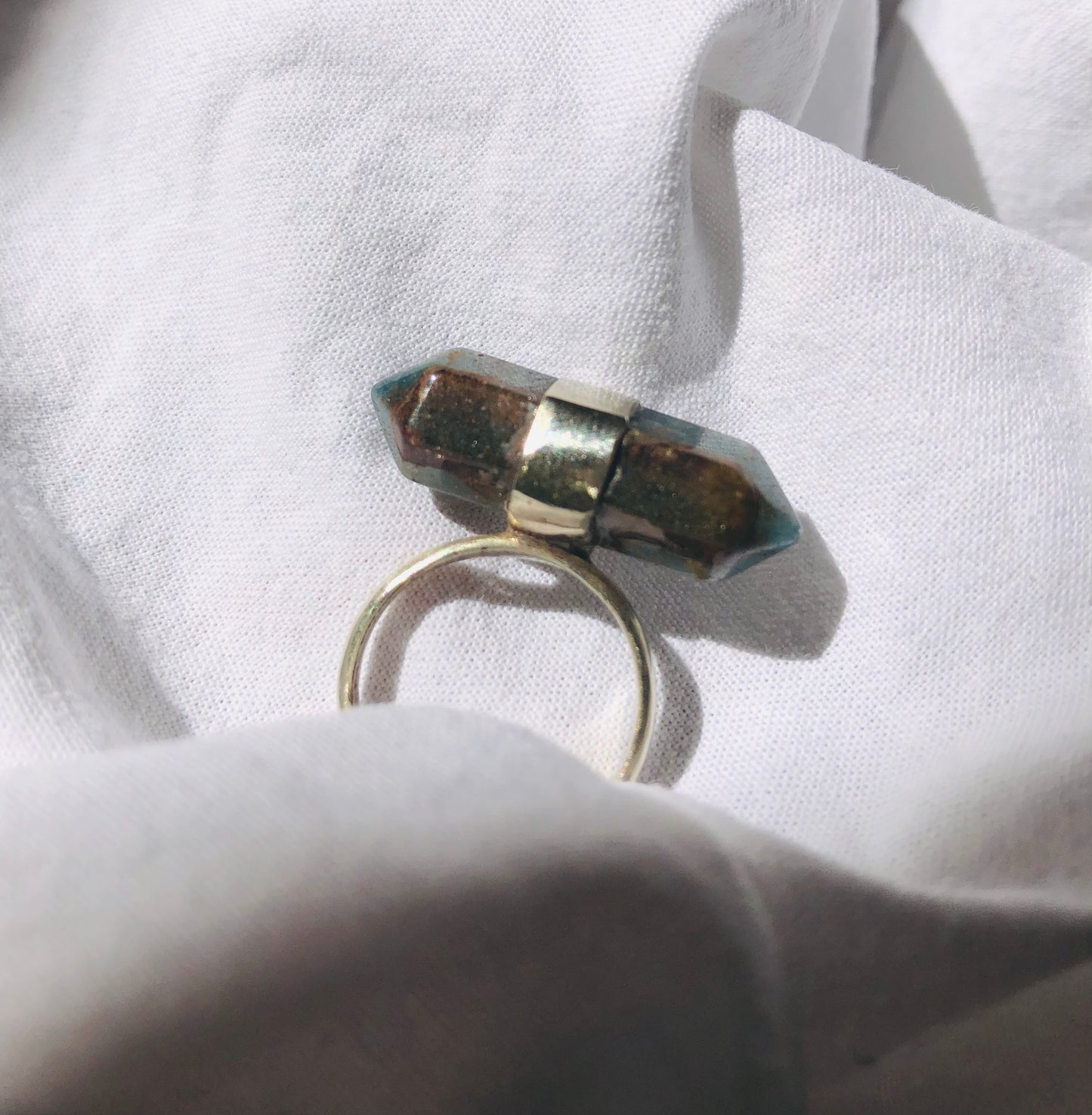 anel alinhamento - aventurina