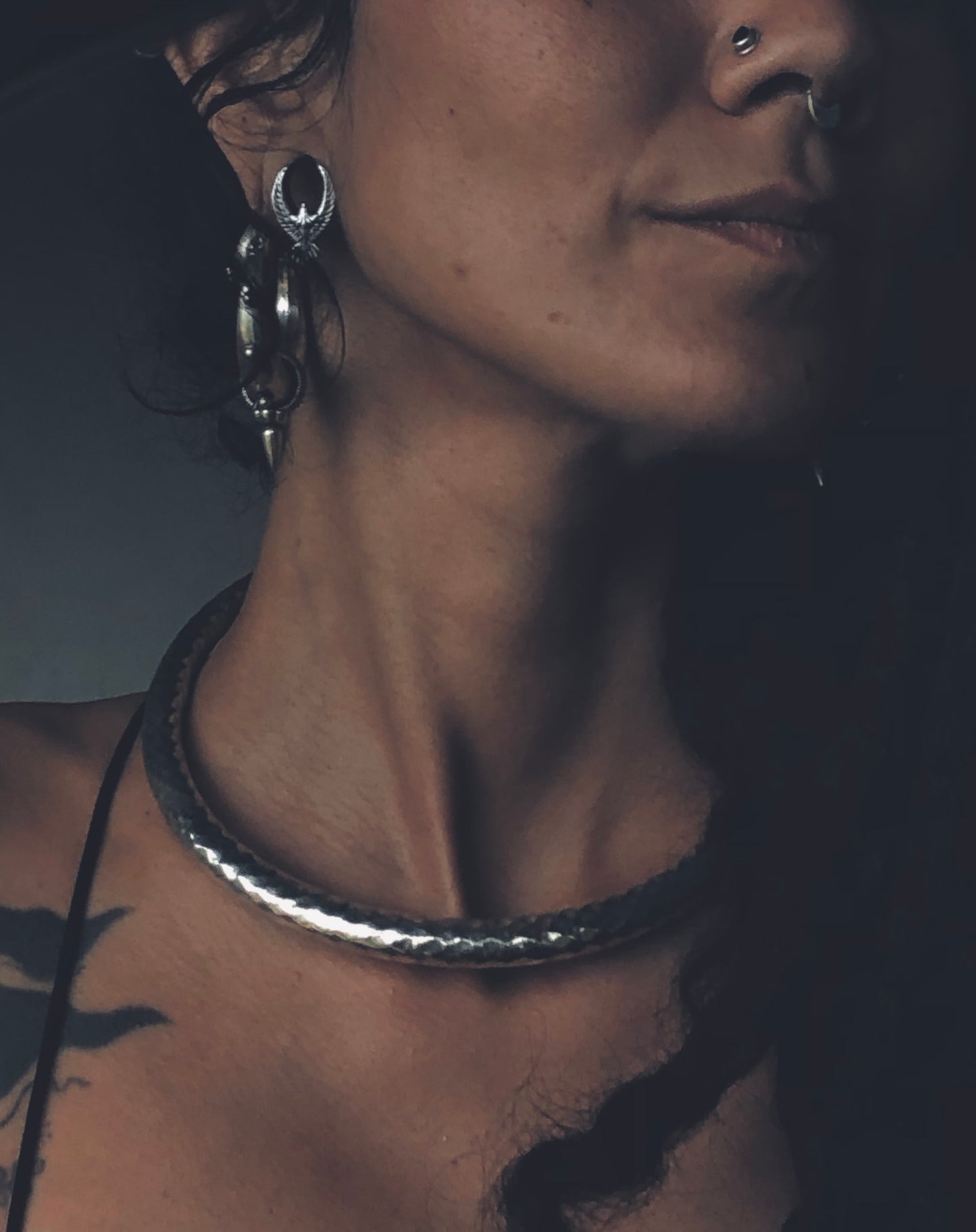 gargantilha आनंद silver III