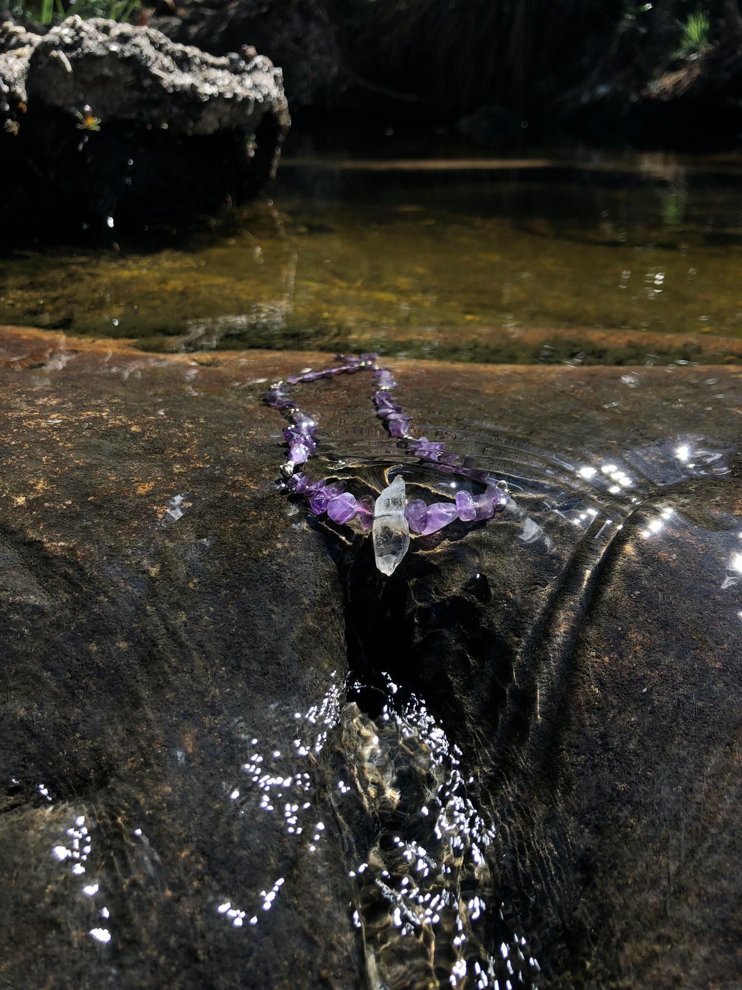 amuleto ametista + cristal