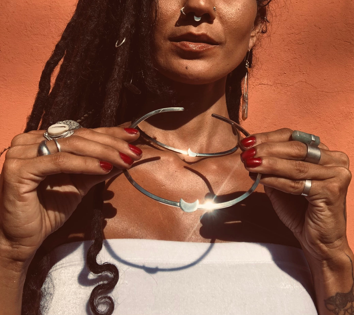 gargantilha alinhamento - lua de prata